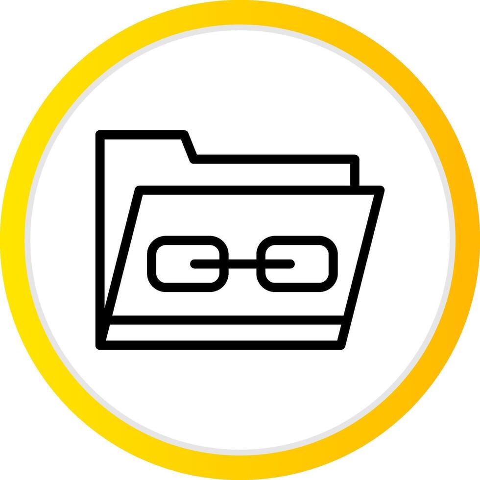 Link Folder Creative Icon Design vector