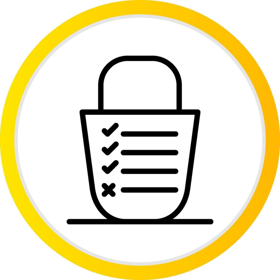 Bucket List Creative Icon Design vector