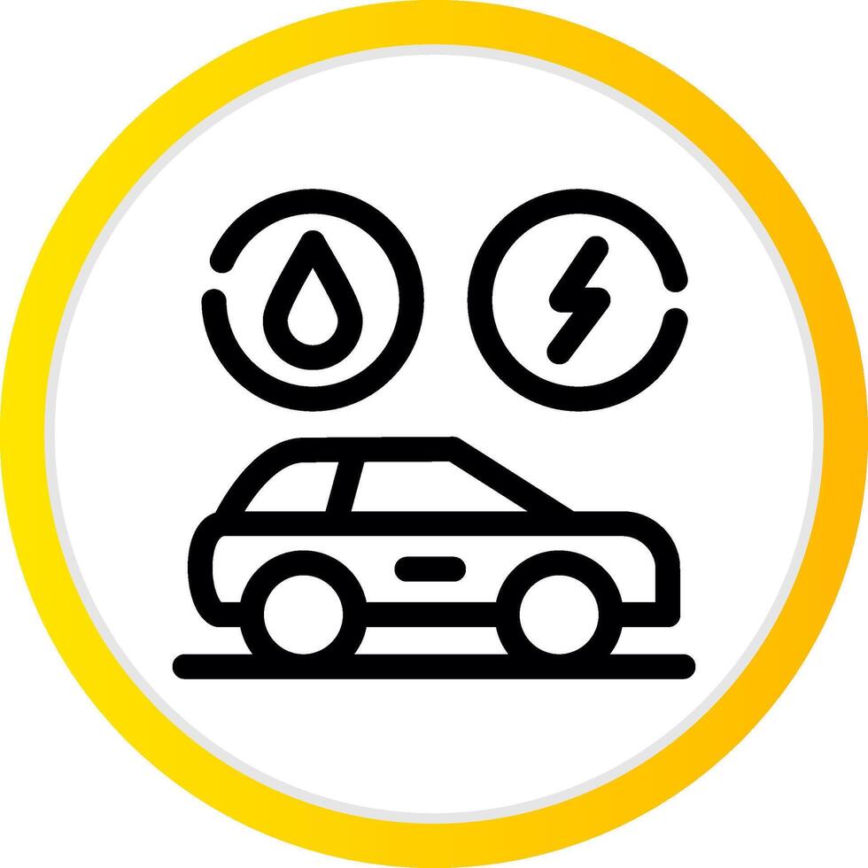 Hybrid Vehicle Creative Icon Design vector