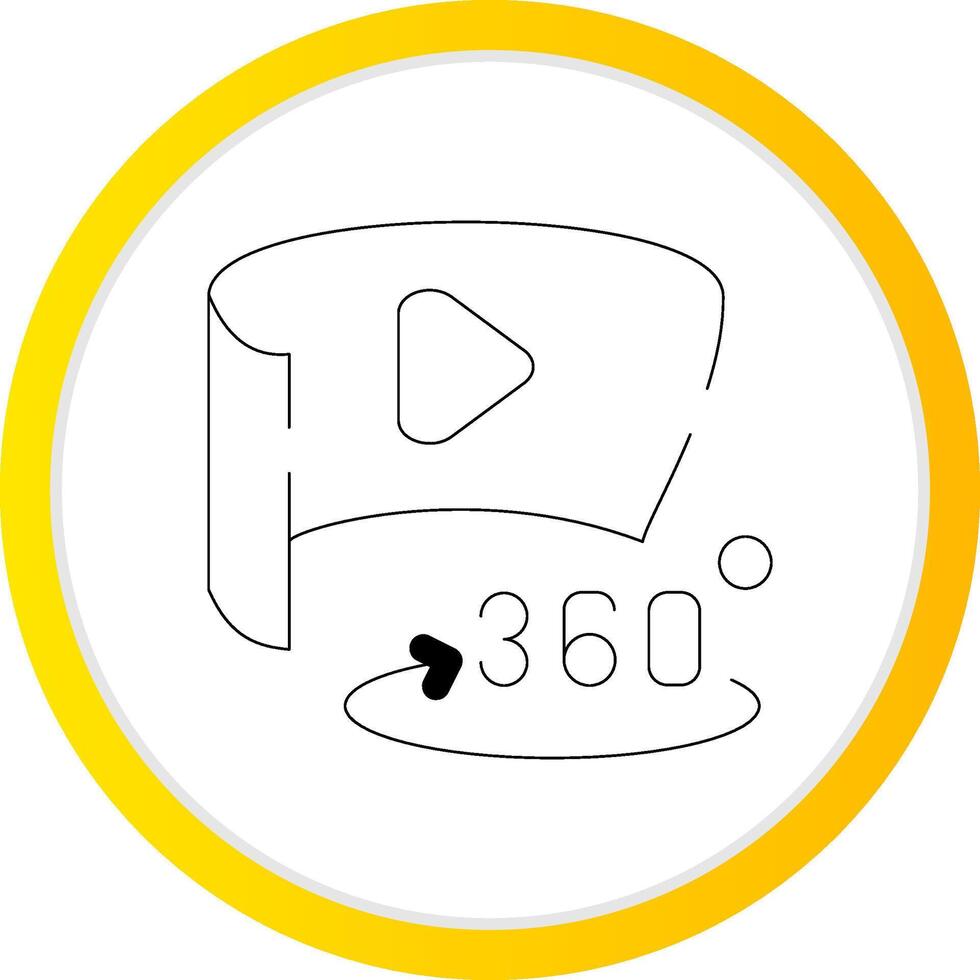 360 Degree Video Creative Icon Design vector
