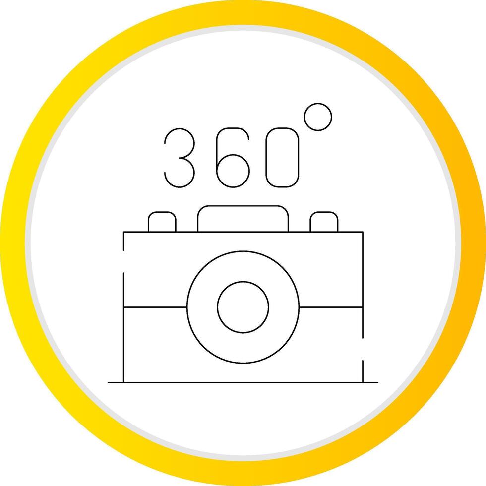 360 Camera Creative Icon Design vector