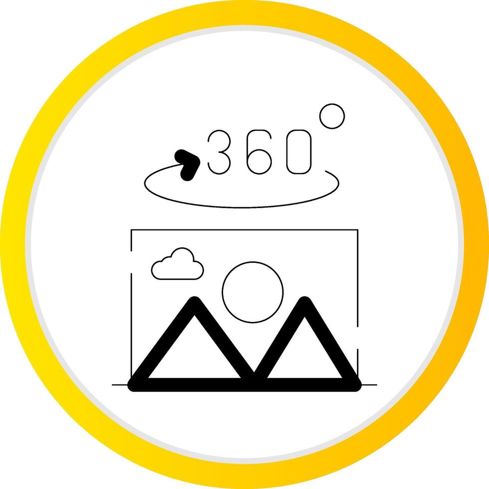 360 Degree Photo Creative Icon Design vector