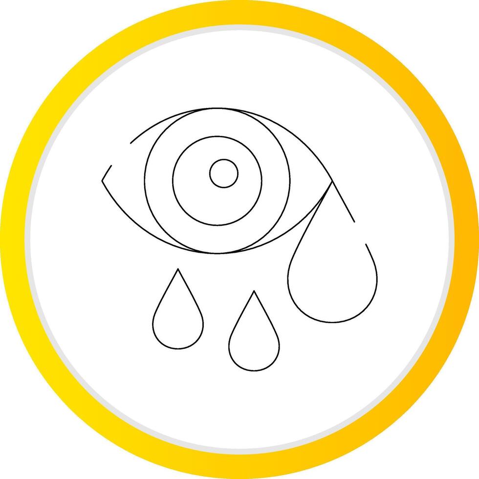 Watery Eyes Creative Icon Design vector