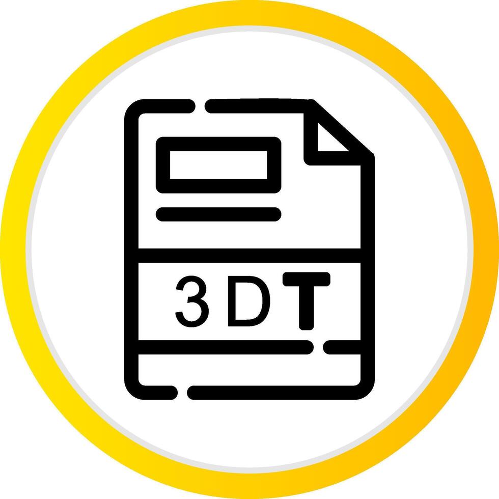 3DT Creative Icon Design vector