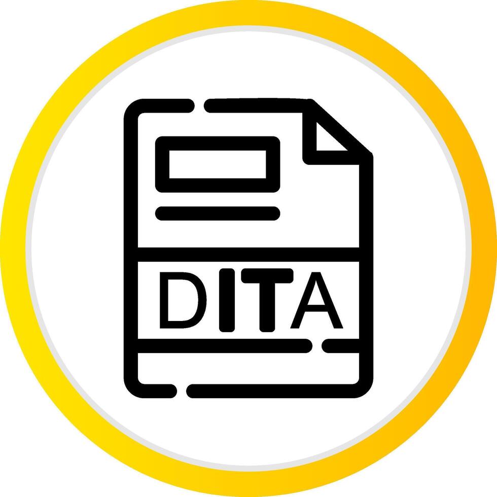 dita creativo icono diseño vector