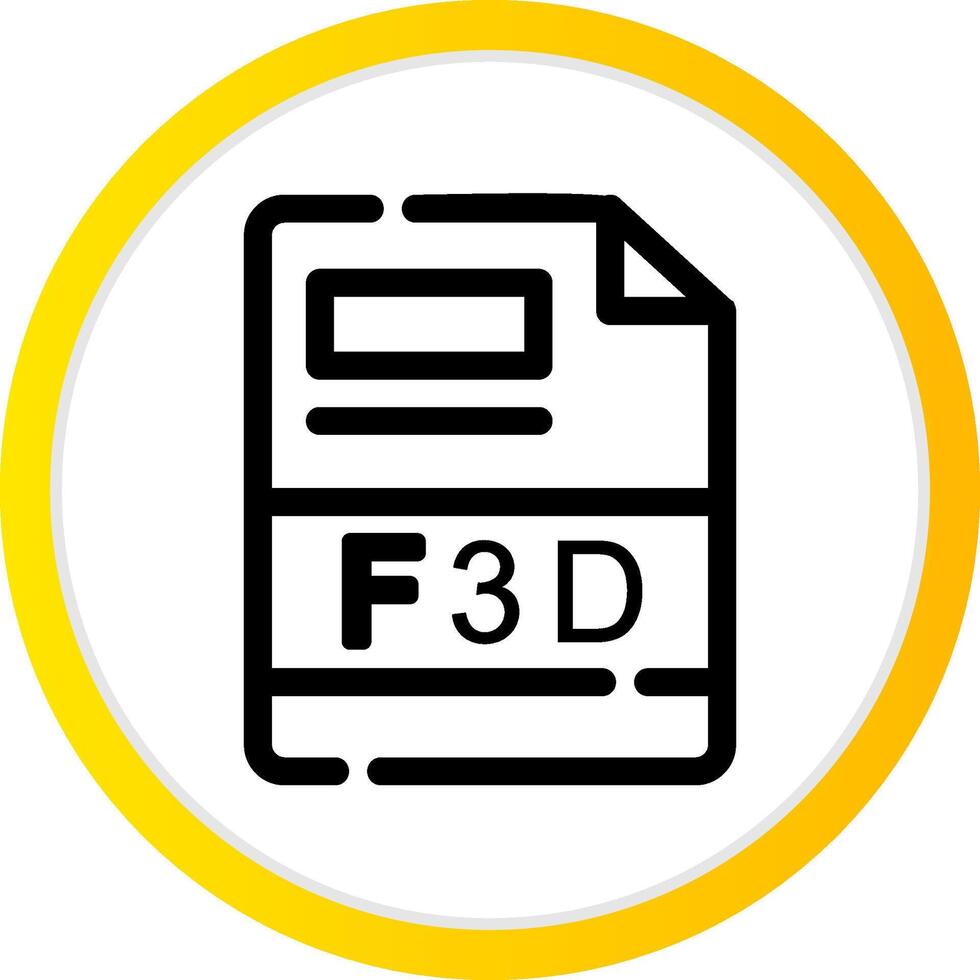 F3D Creative Icon Design vector