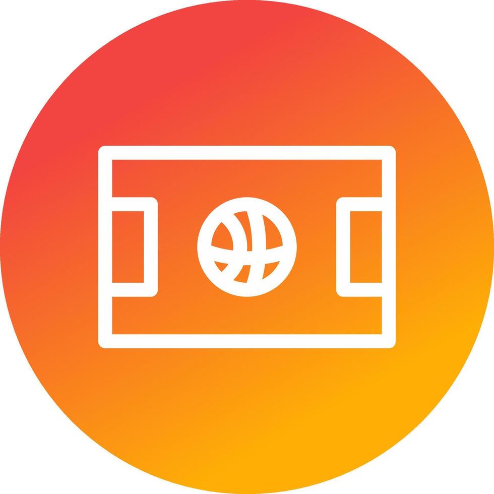 diseño de icono creativo de cancha de baloncesto vector