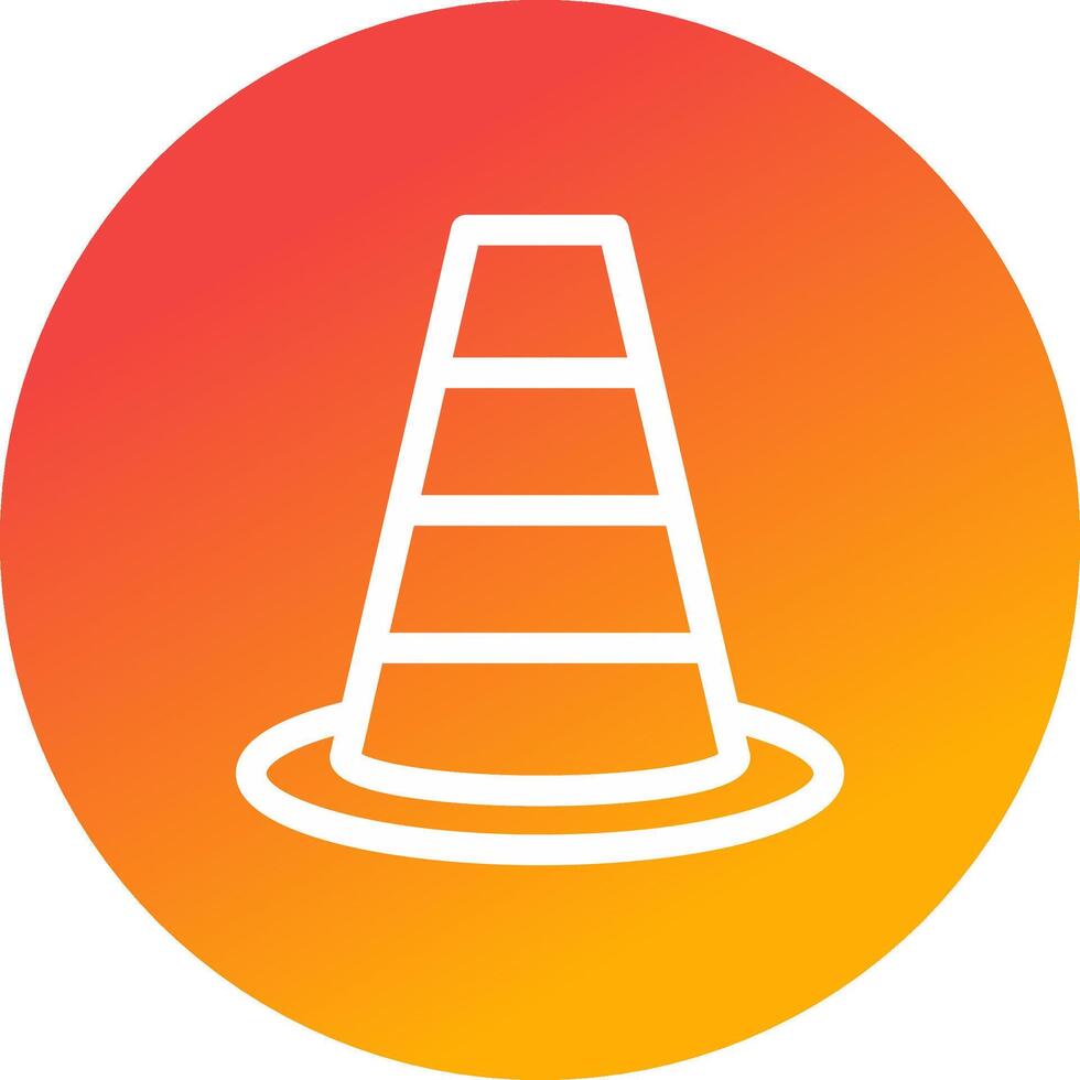 Traffic Cone Creative Icon Design vector
