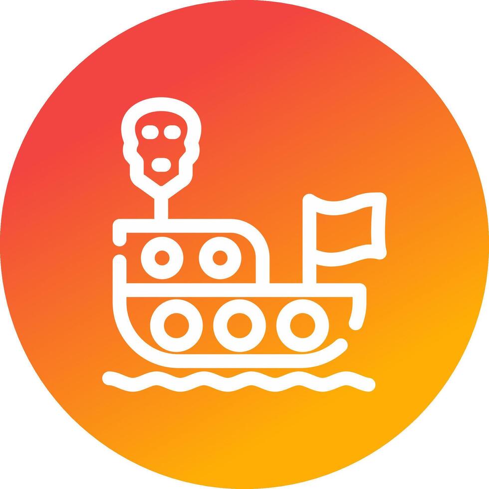 Pirates Ship Creative Icon Design vector