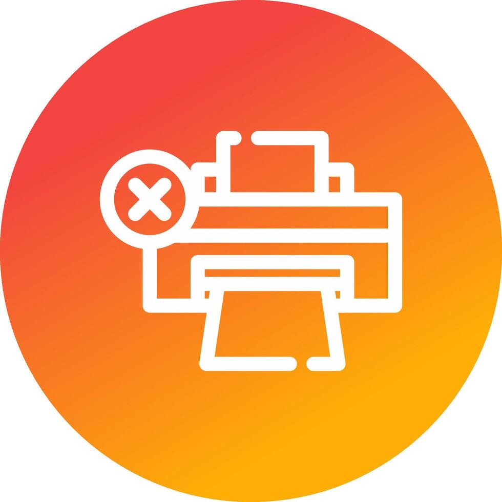 Printer Error Creative Icon Design vector