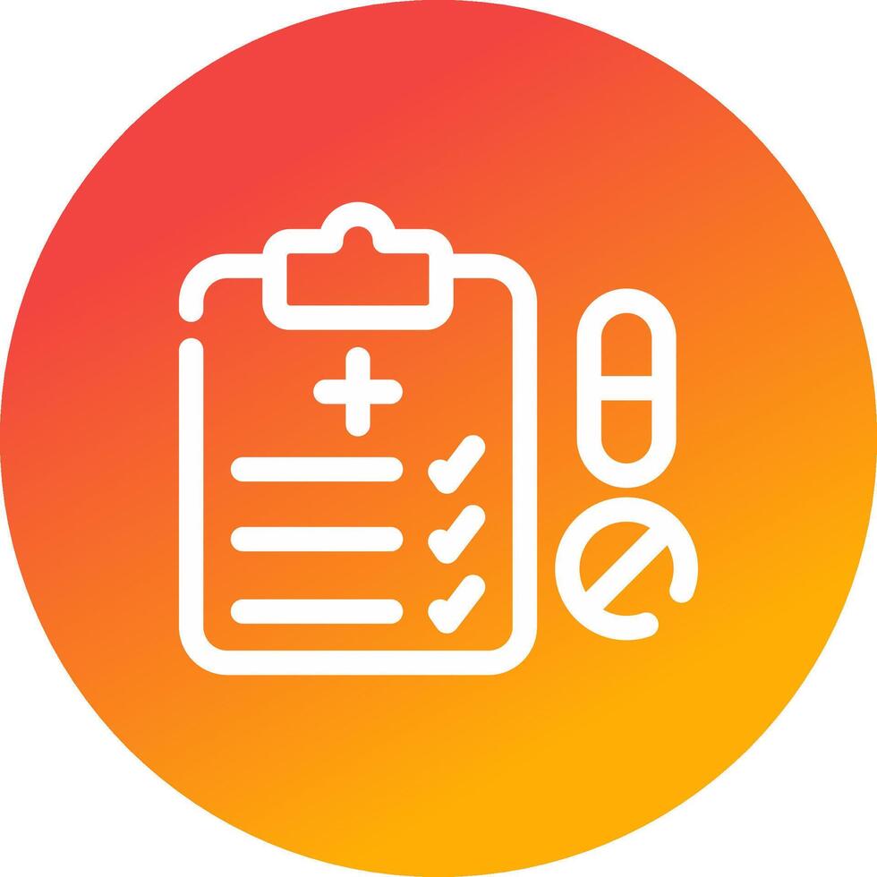 Medical Prescription Creative Icon Design vector