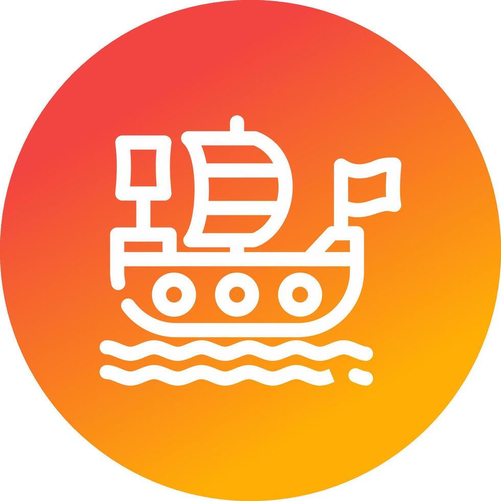 diseño de icono creativo de barco pirata vector