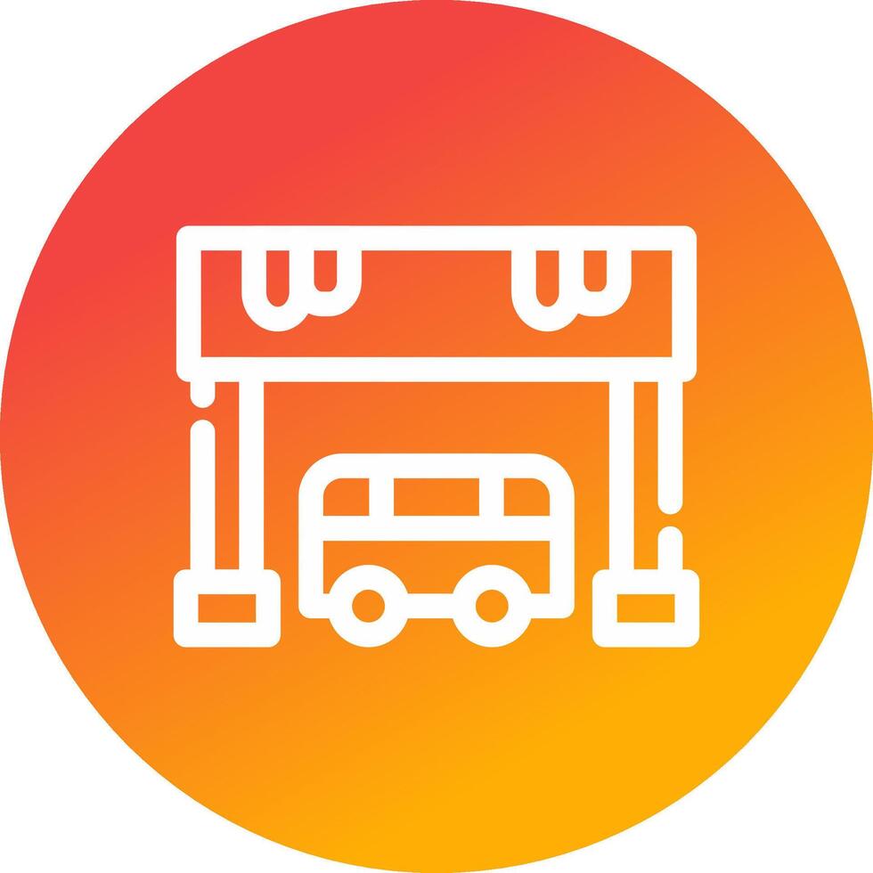 Bus Stop Creative Icon Design vector