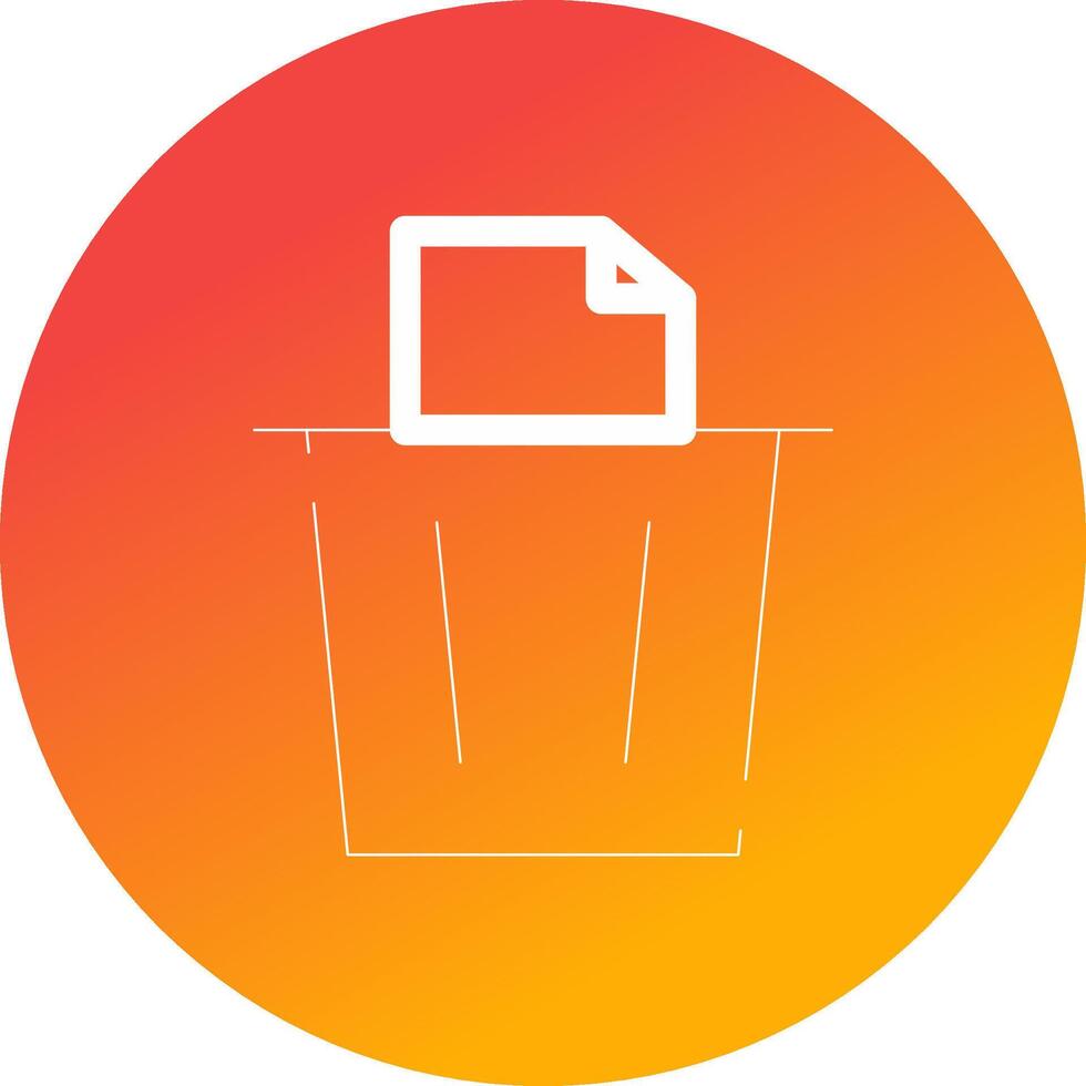 Paper Bin Creative Icon Design vector