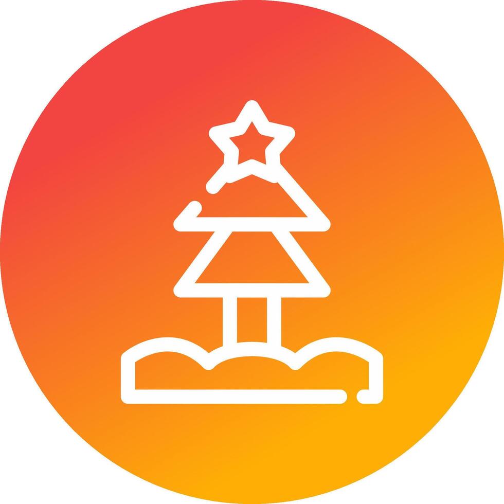 diseño creativo del icono del árbol de navidad vector