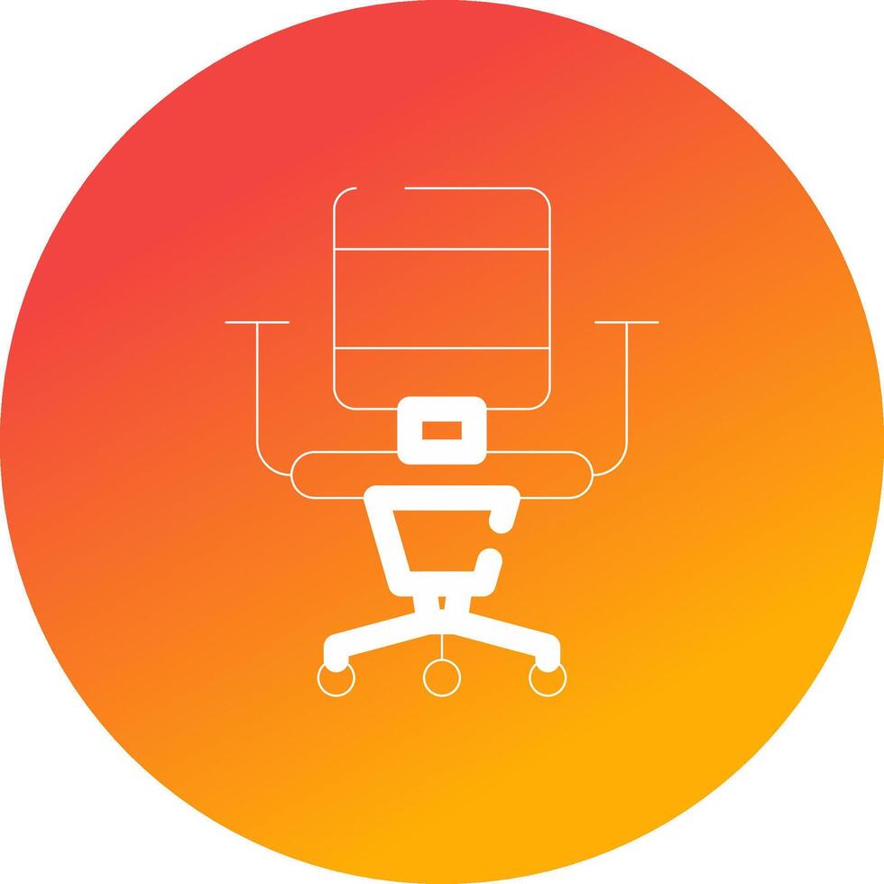 Office Chair Creative Icon Design vector