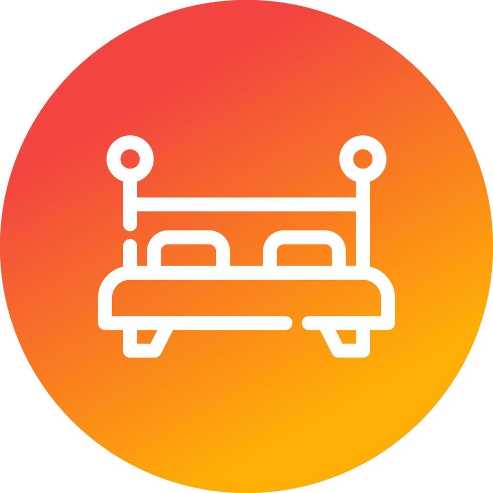 Double Bed Creative Icon Design vector