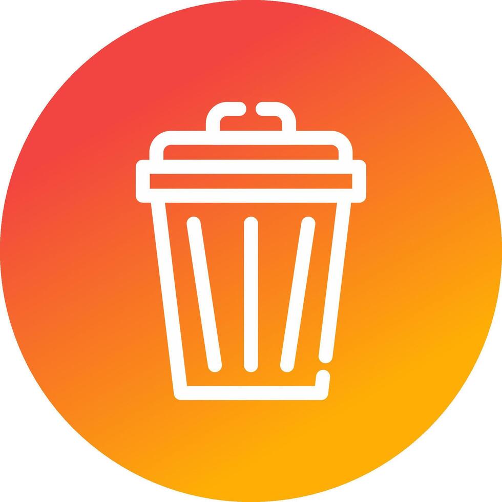 Trash Can Creative Icon Design vector