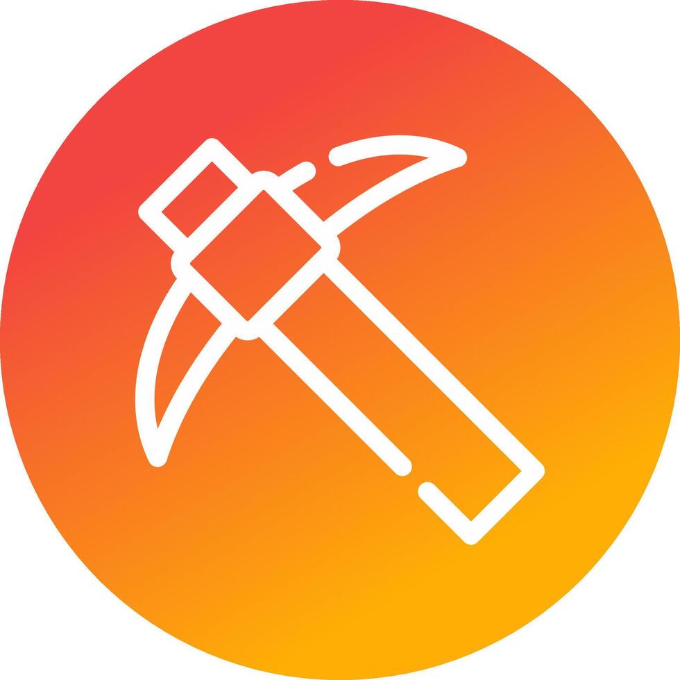 Pickaxe Creative Icon Design vector