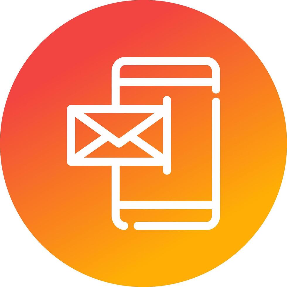Mobile Email Creative Icon Design vector