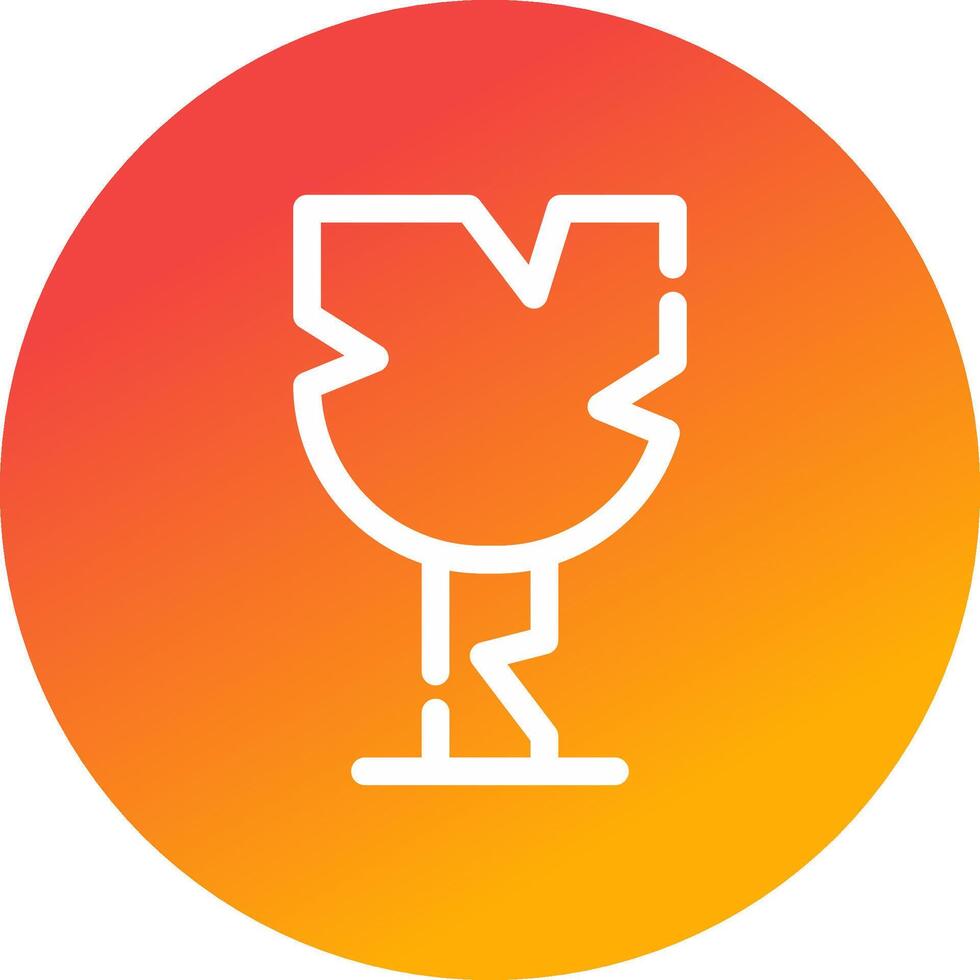 Broken Glass Creative Icon Design vector