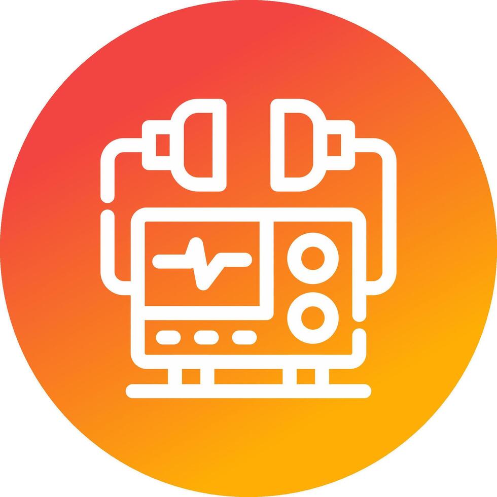 Defibrillator Creative Icon Design vector