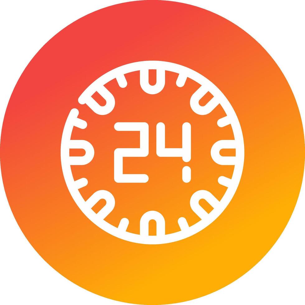 24 Hours Creative Icon Design vector