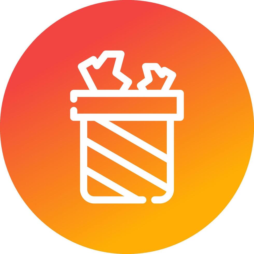 Trash Bin Creative Icon Design vector