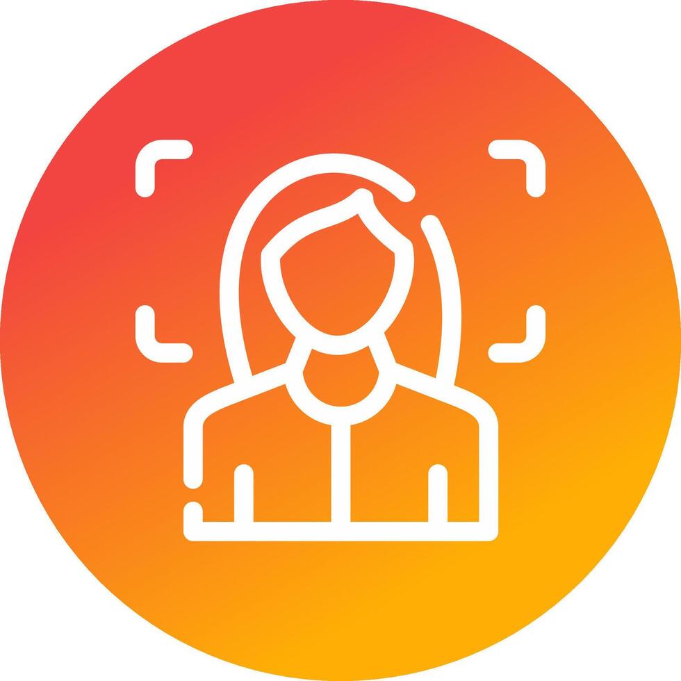 Facial Recognition Creative Icon Design vector
