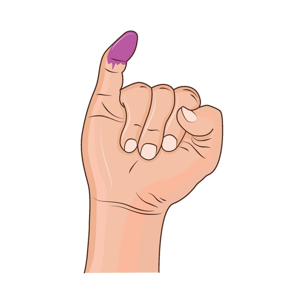 illustration of voting finger vector