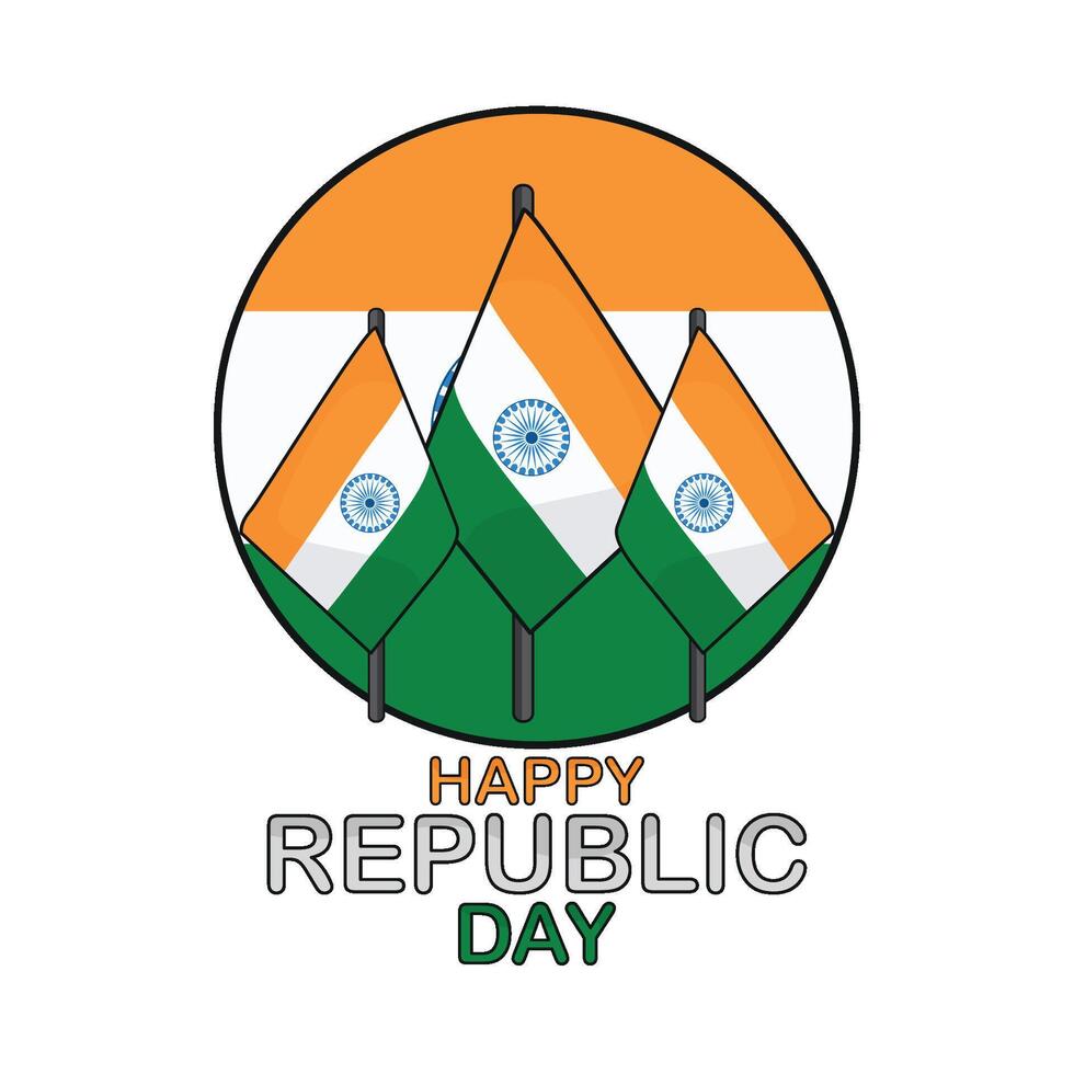 ilustración de república India día vector