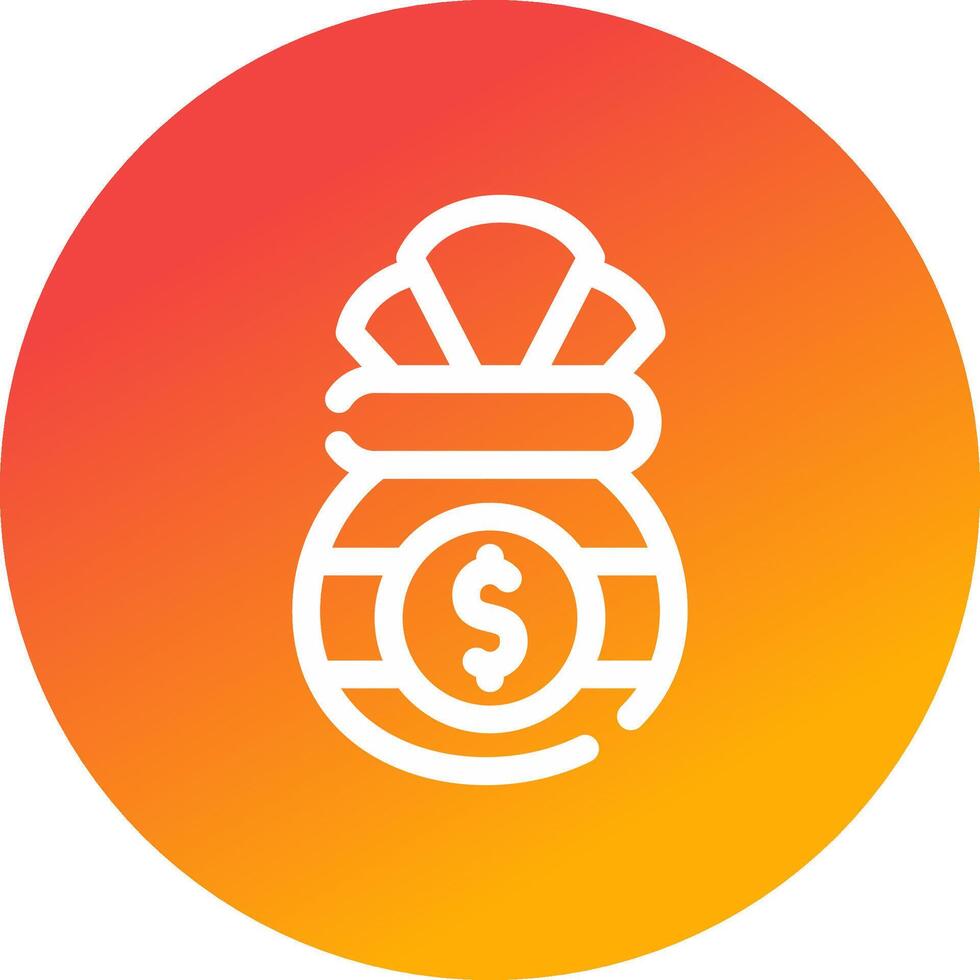 Money Bag Creative Icon Design vector