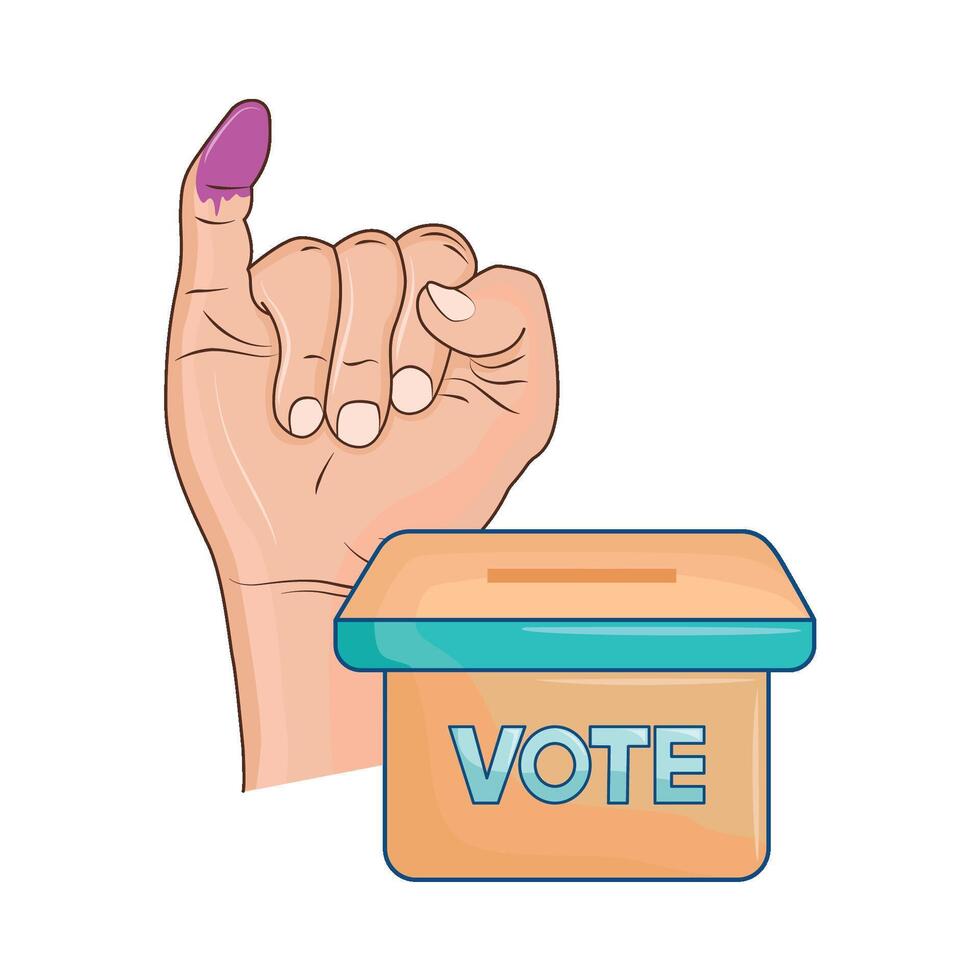 illustration of ballot box vector