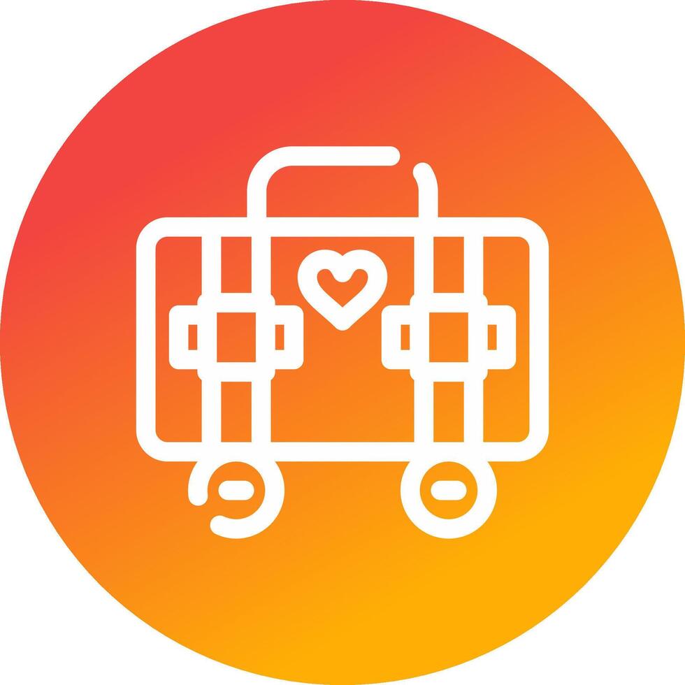 Suitcase Creative Icon Design vector