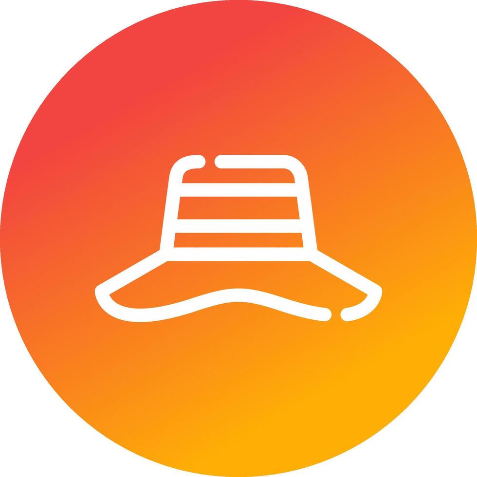 diseño de icono creativo de sombrero para el sol vector