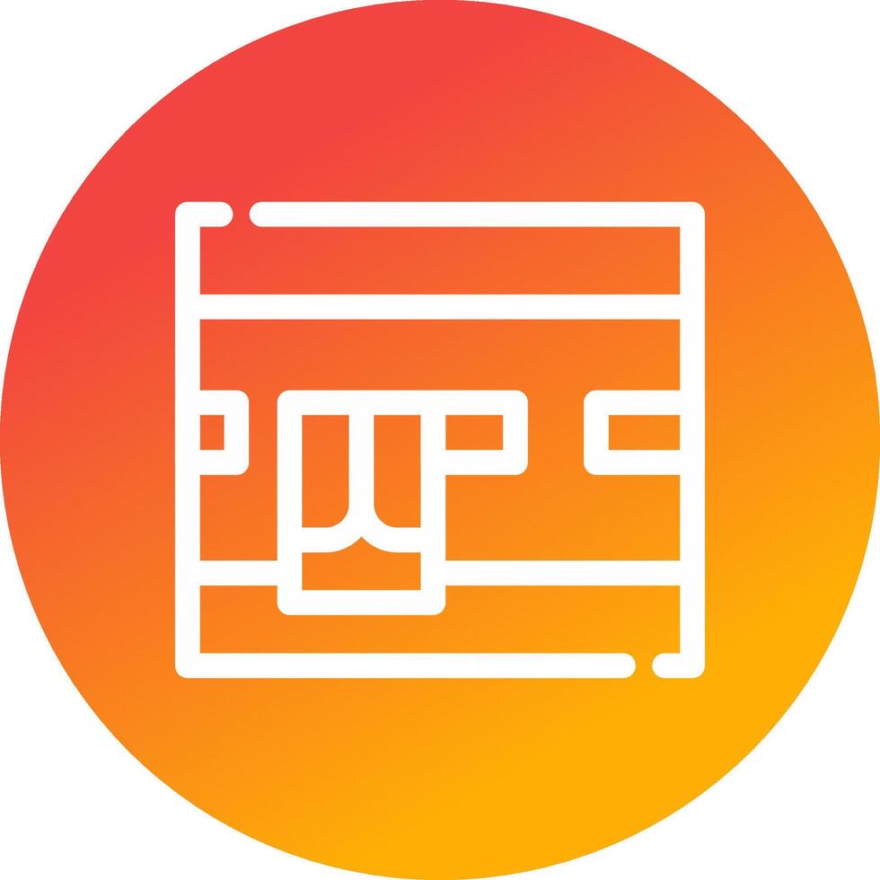 Kaaba Creative Icon Design vector