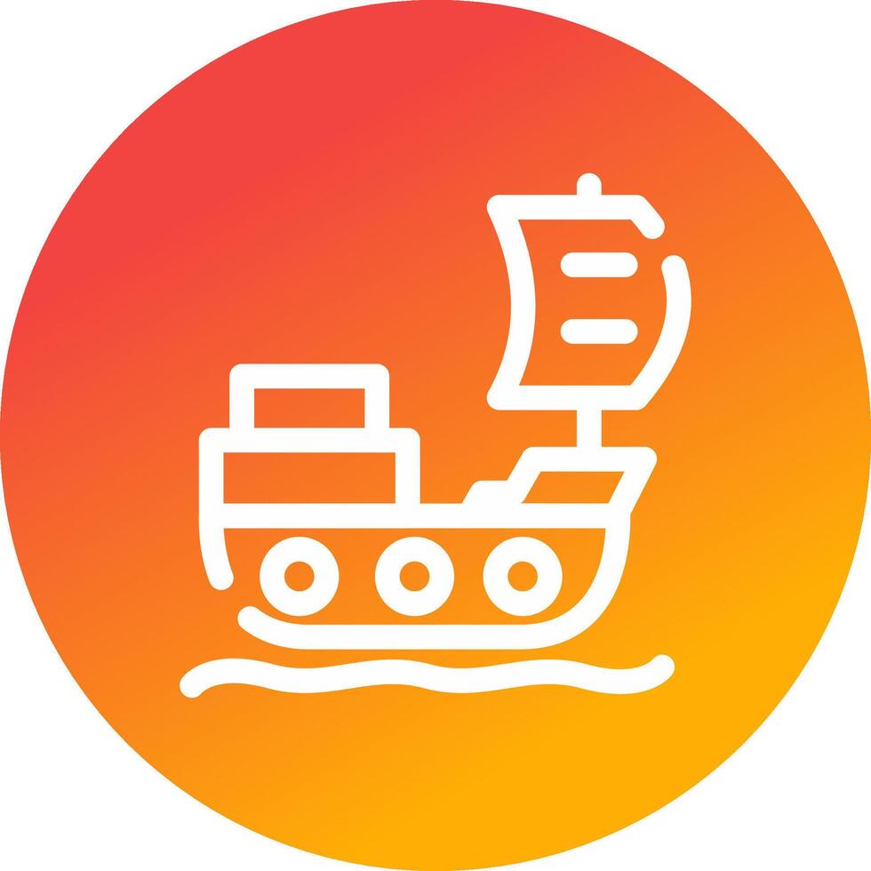 Pirate Ship Creative Icon Design vector