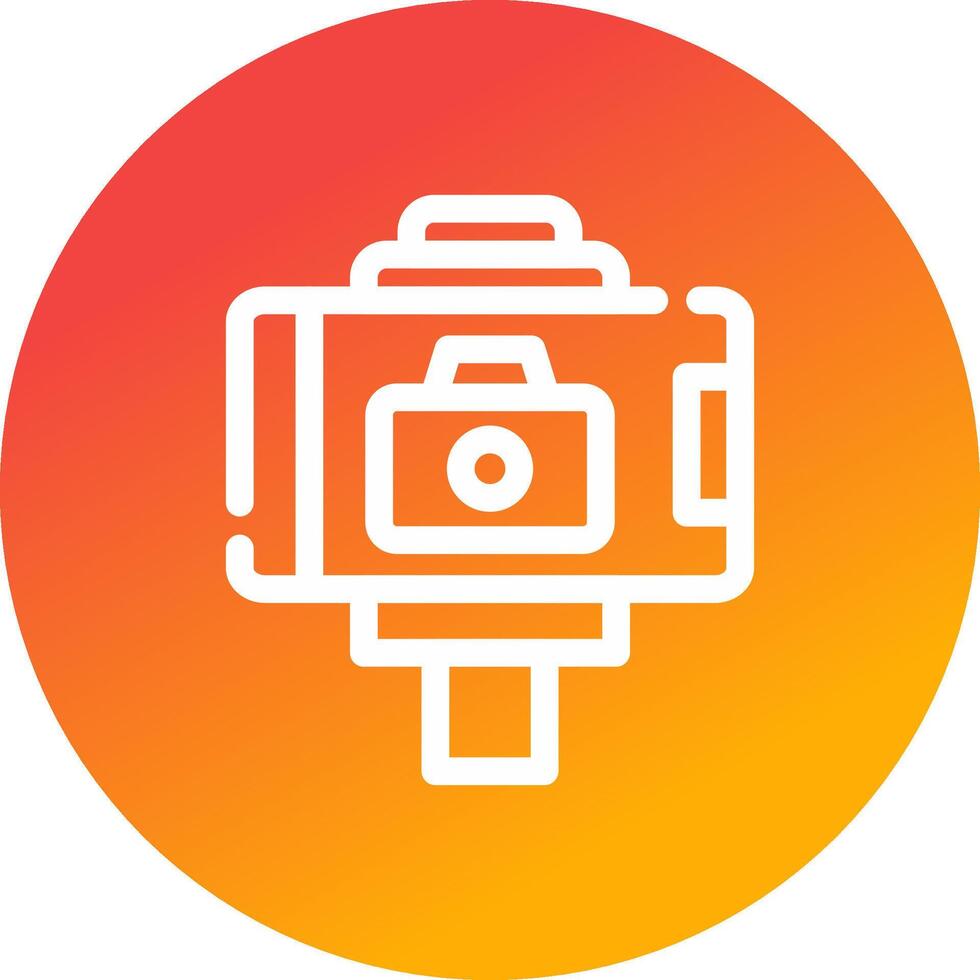 Selfie Stick Creative Icon Design vector