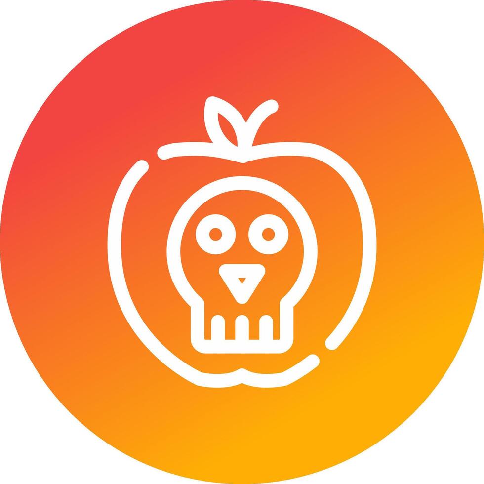 diseño de icono creativo de manzana envenenada vector