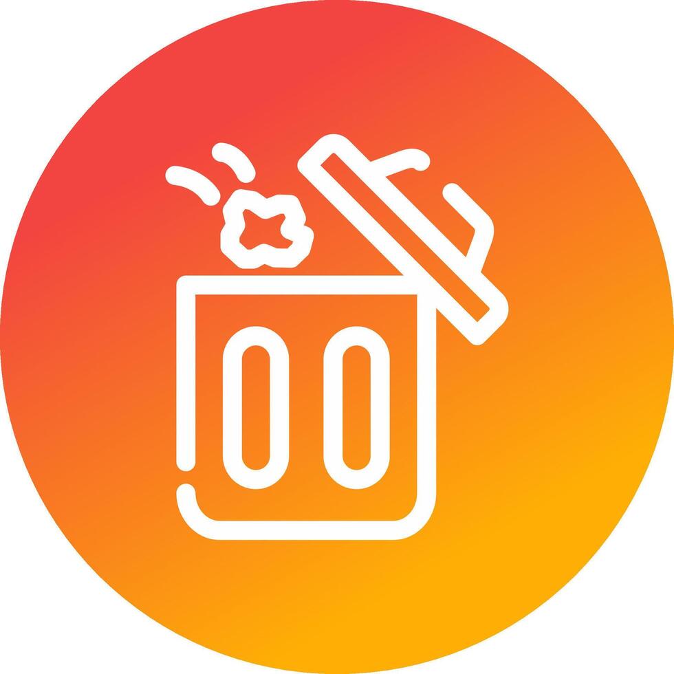 Throwing Trash Creative Icon Design vector