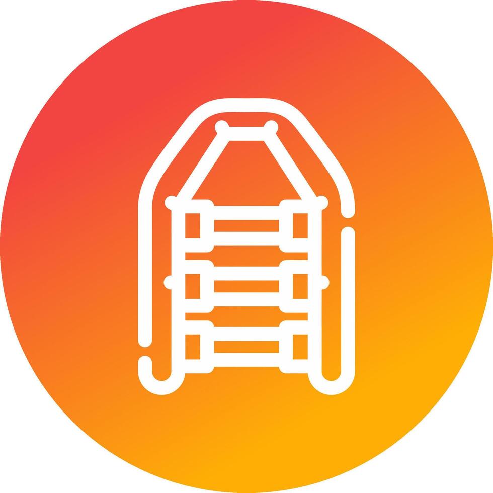 Inflatable Boat Creative Icon Design vector