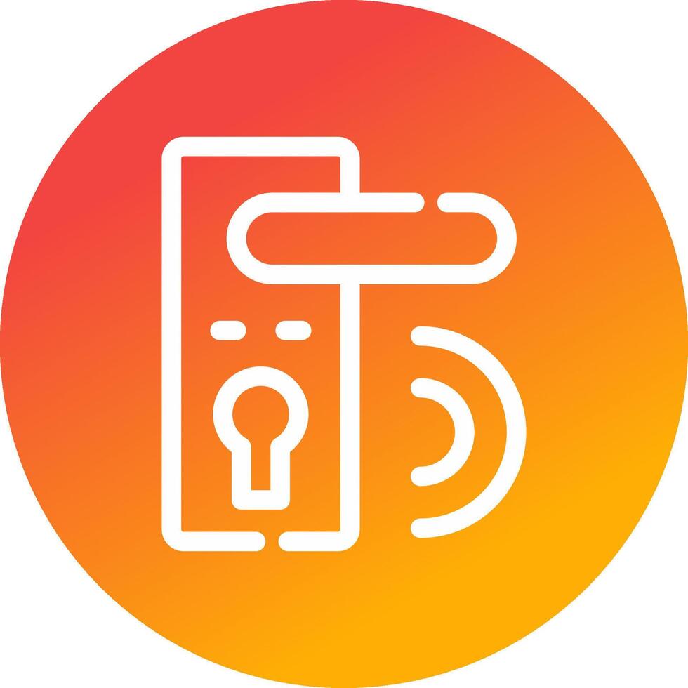 Door Lock Creative Icon Design vector