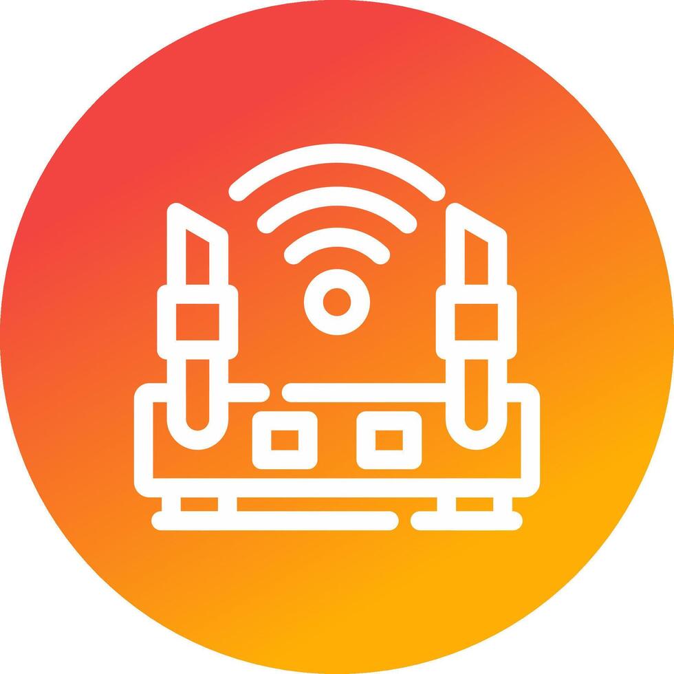 Wifi Router Creative Icon Design vector