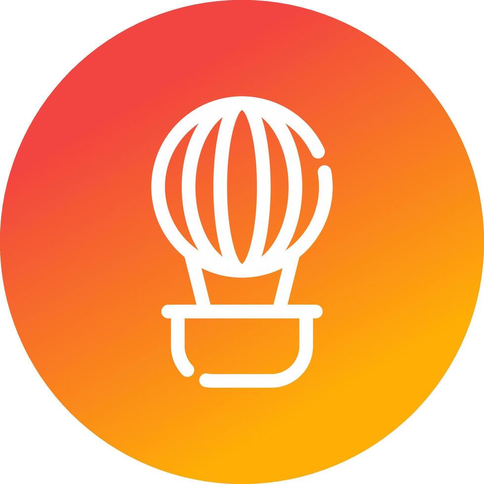 Hot Air Balloon Creative Icon Design vector