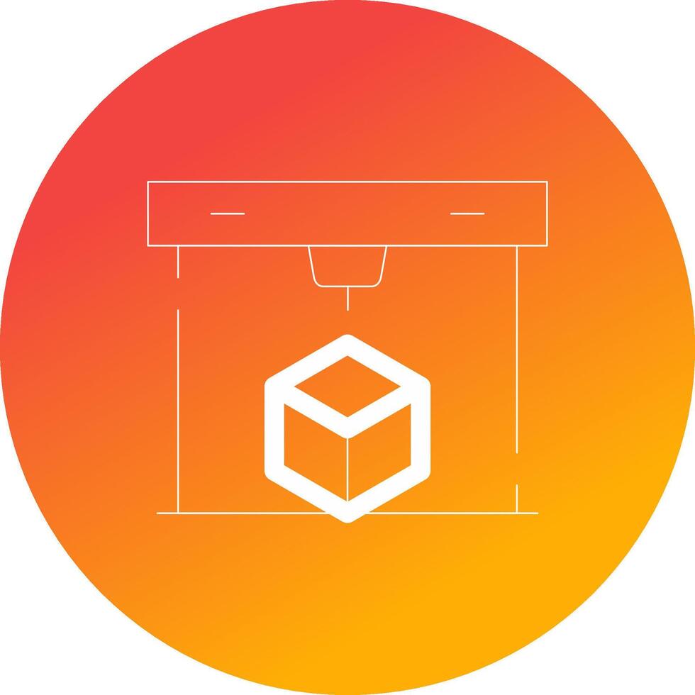 3D Printing Creative Icon Design vector