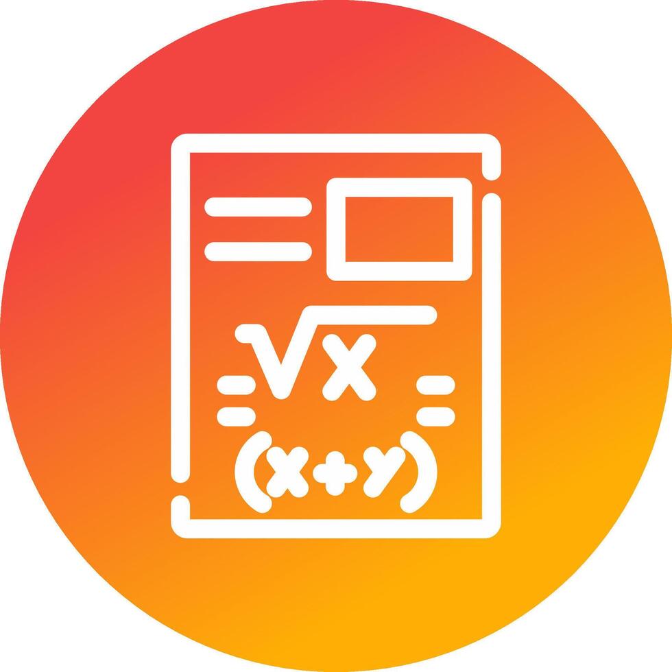 Maths Creative Icon Design vector