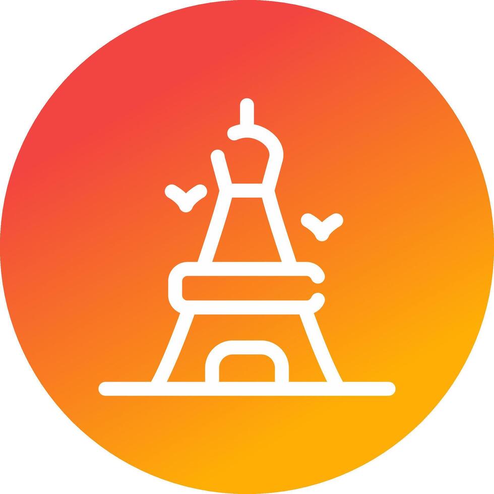 Eiffel Tower Creative Icon Design vector