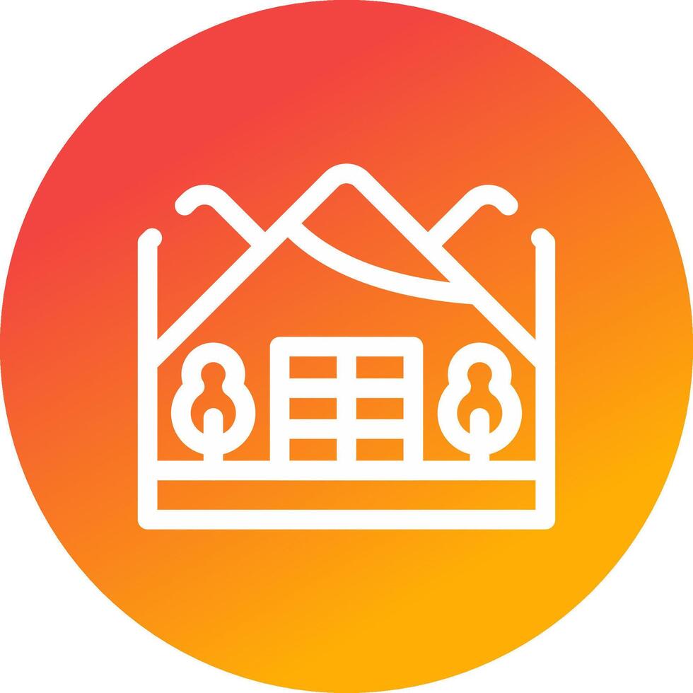 Igloo Landscape Creative Icon Design vector