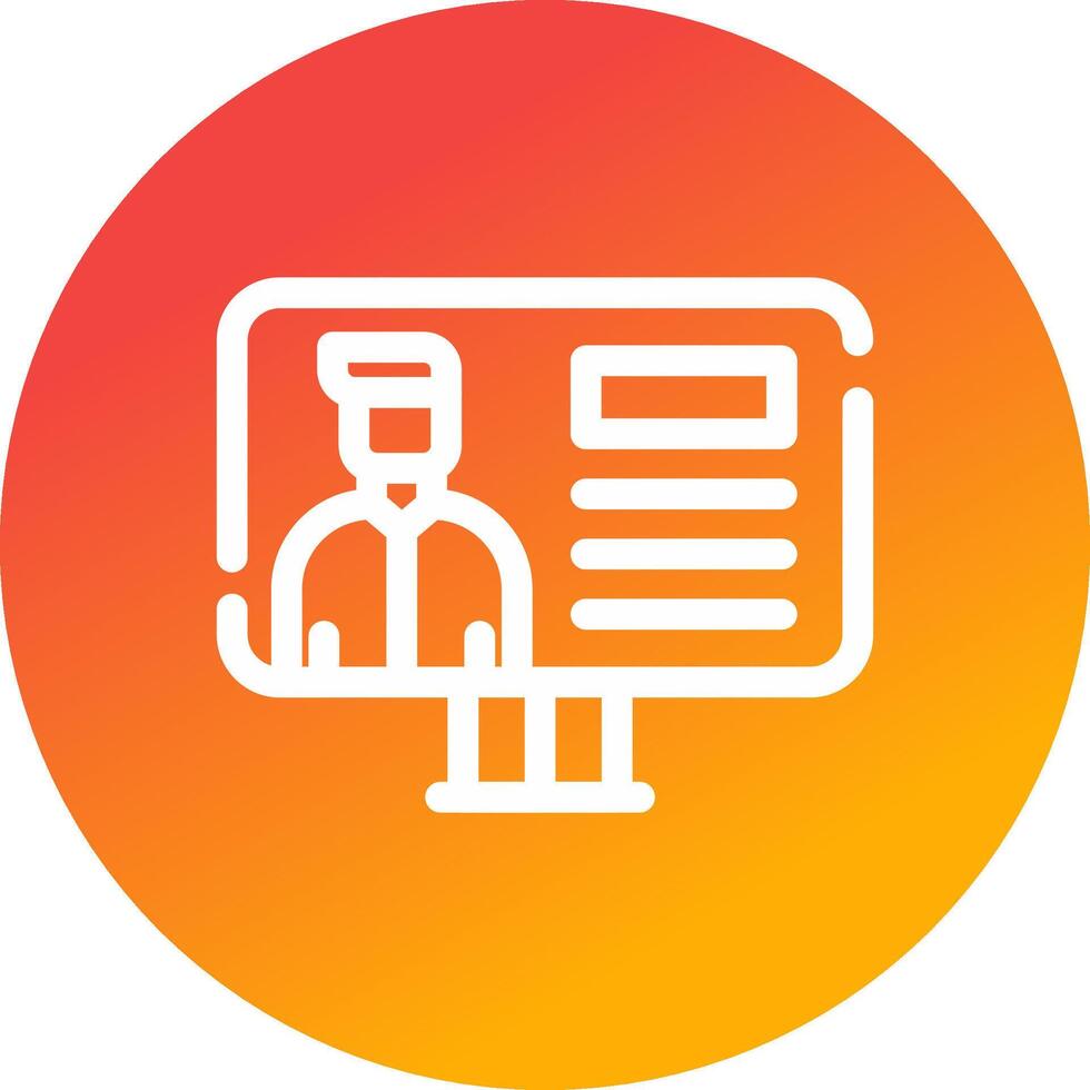 Online Lecture Creative Icon Design vector