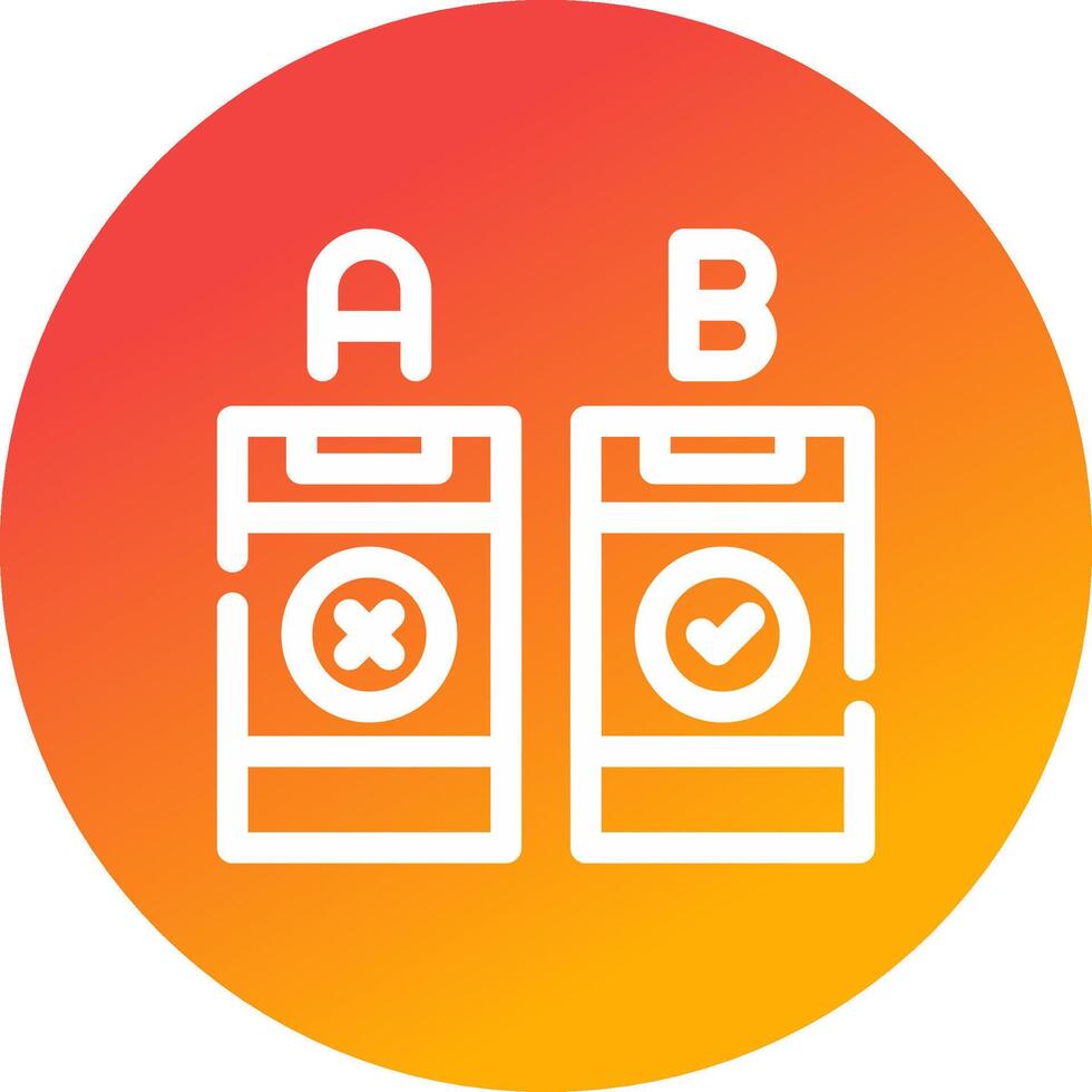 AB Testing Creative Icon Design vector